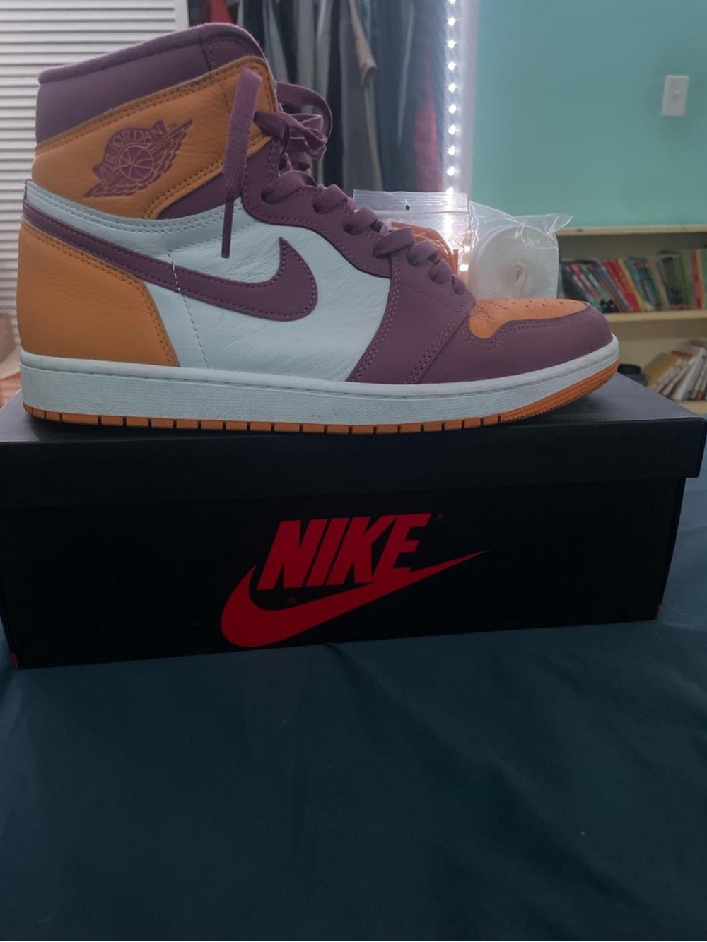 Nike Orange & White Low-Top Sneakers